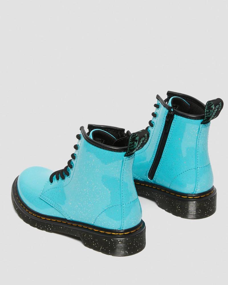 Turquoise Kids' Dr Martens Junior 1460 Glitter Lace Up Boots | CA 678AHK